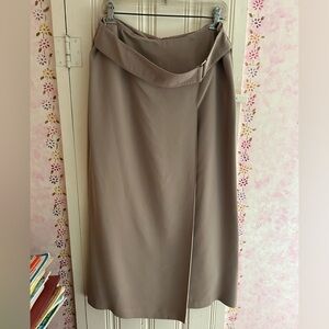 New York & company tan midi skirt size 12